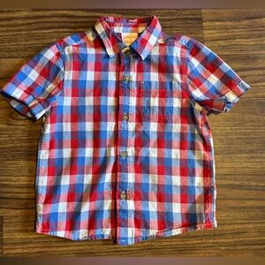 3T Plaid Kids Shirt - Red, Blue, White